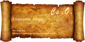 Cserpes Olga névjegykártya